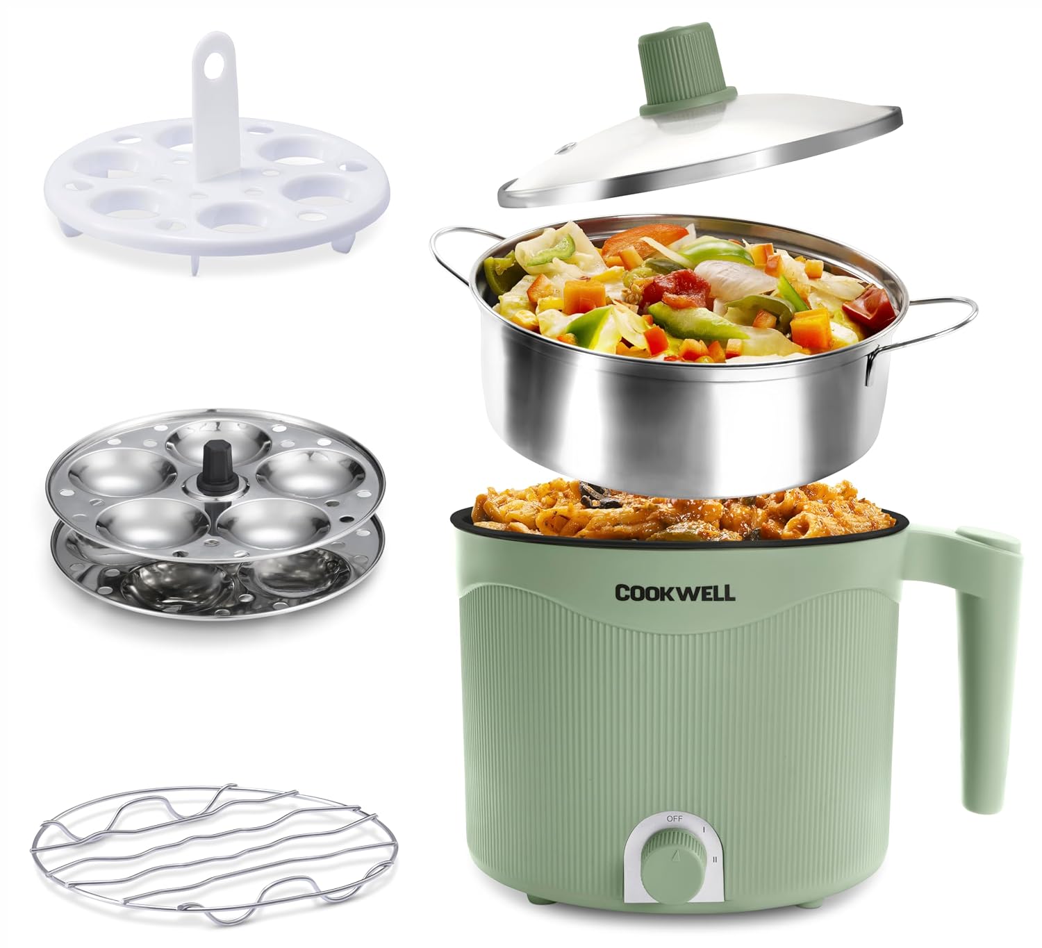 Everyday Co. Multipurpose Cook Kettle With 1.5L Nonstick Inner Pot (600W)