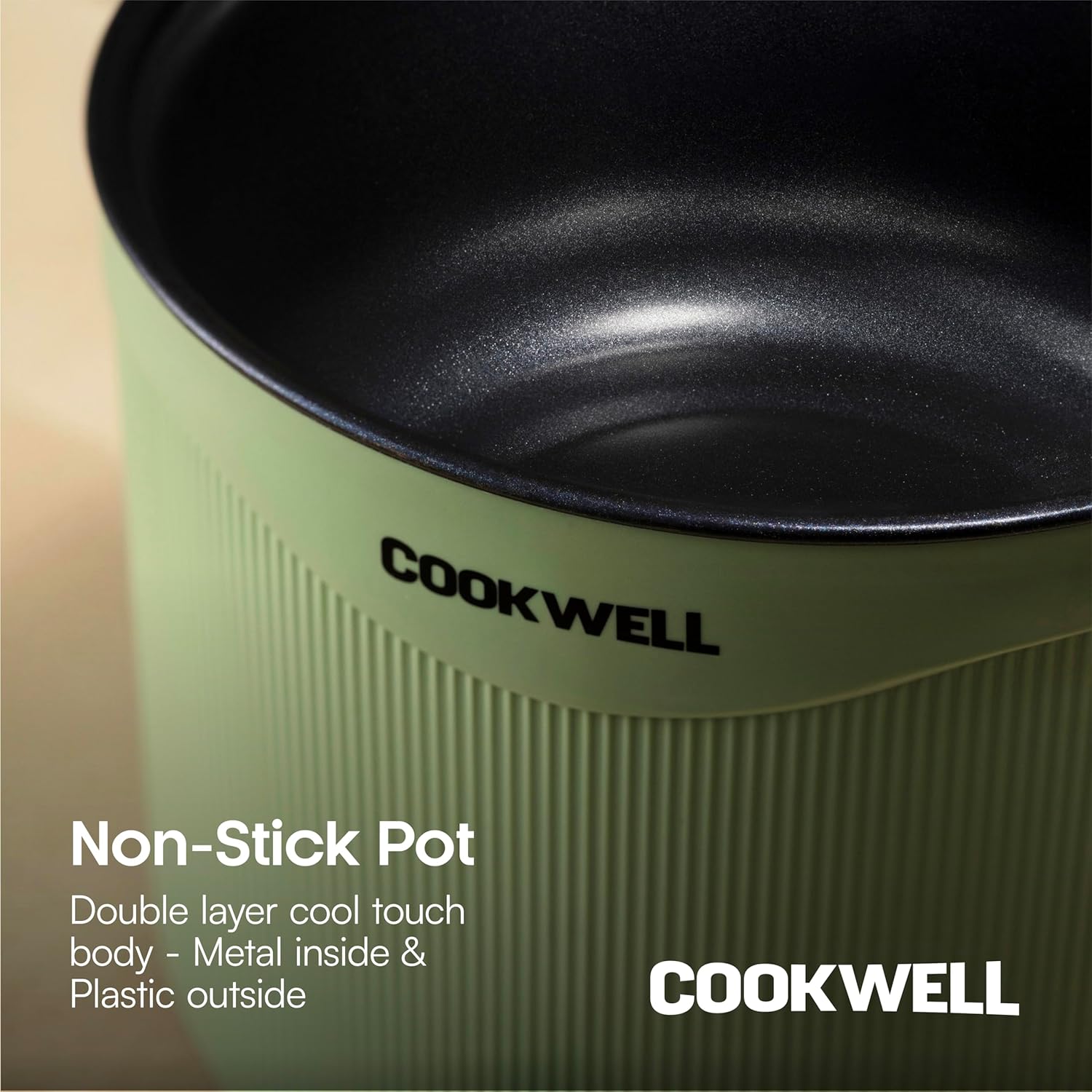 Everyday Co. Multipurpose Cook Kettle With 1.5L Nonstick Inner Pot (600W)