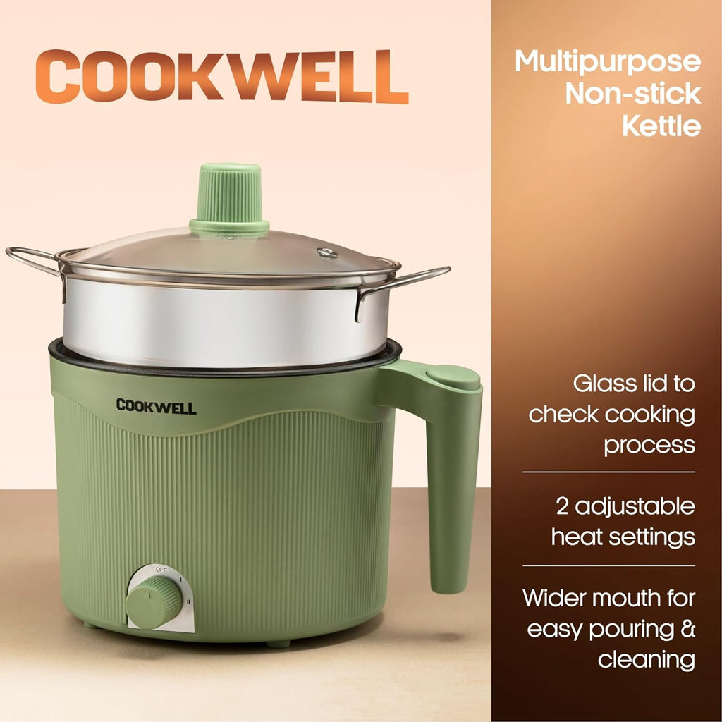 Everyday Co. Multipurpose Cook Kettle With 1.5L Nonstick Inner Pot (600W)