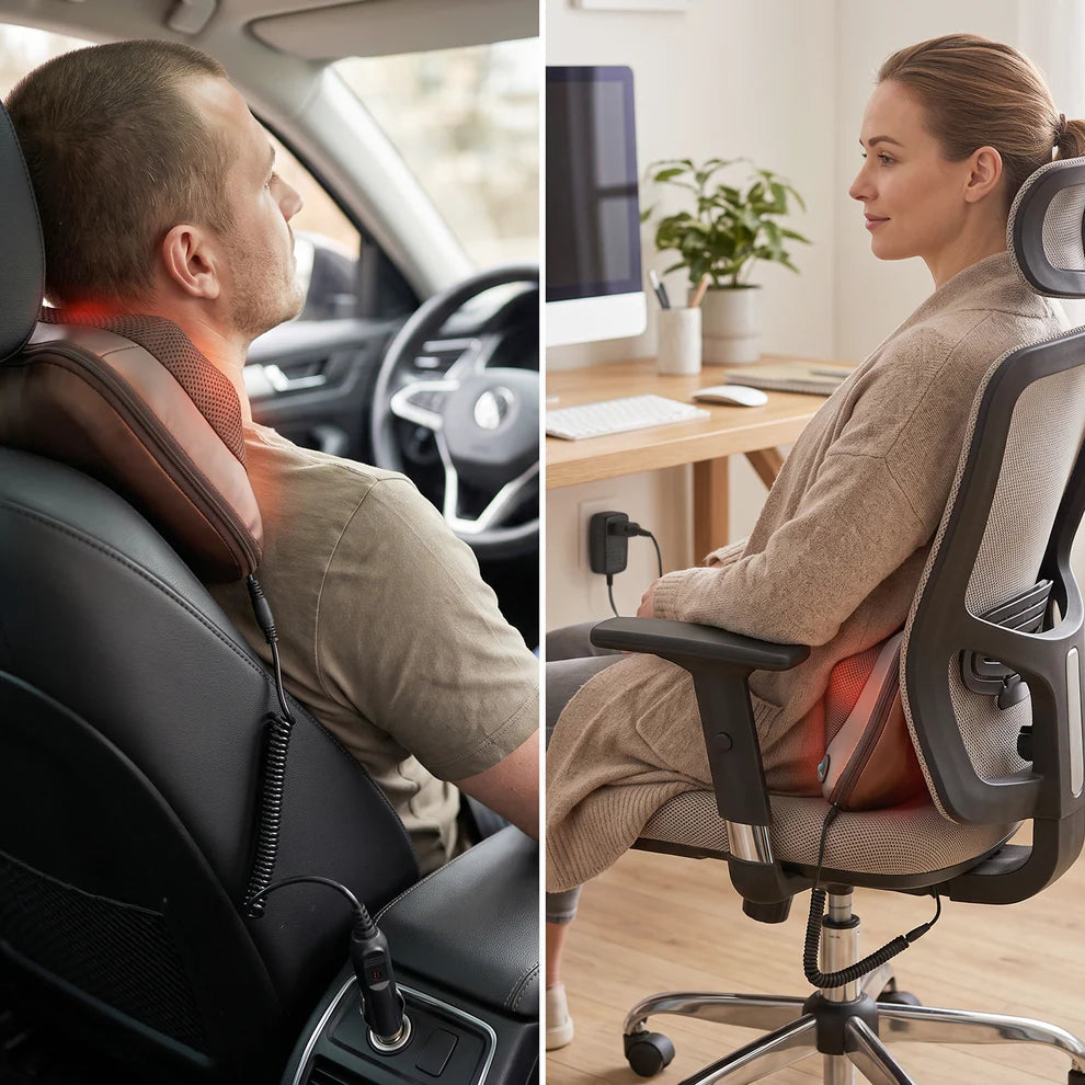 Professional Massage Pillow – Heat & Rollers